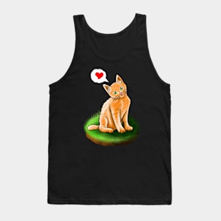 Cute Cat show some love to everyone Tank Top
